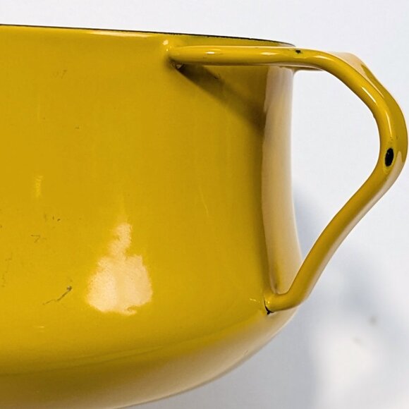 Vintage Dansk Design IHQ France Kobenstyle Yellow Enamel 2 Qt Stock Pot w/Lid - Picture 12 of 16